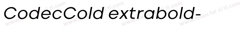 CodecCold extrabold字体转换